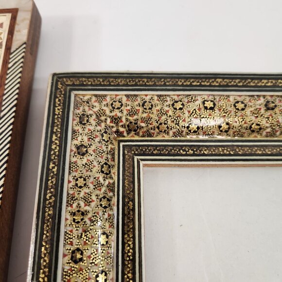 Vintage Marquetry Inlay Picture Frames Bundle of 2 - Picture 13 of 16
